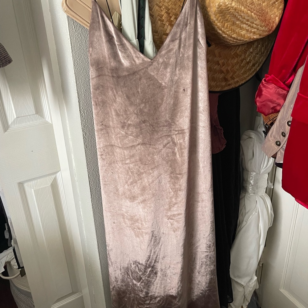 Rag & bone velvet mid calf length dress